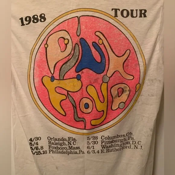 1988 Pink Floyd A Momentary Lapse of Reason Tour Shirt Vintage 80s Band Tee 1987 - Picture 4 of 10